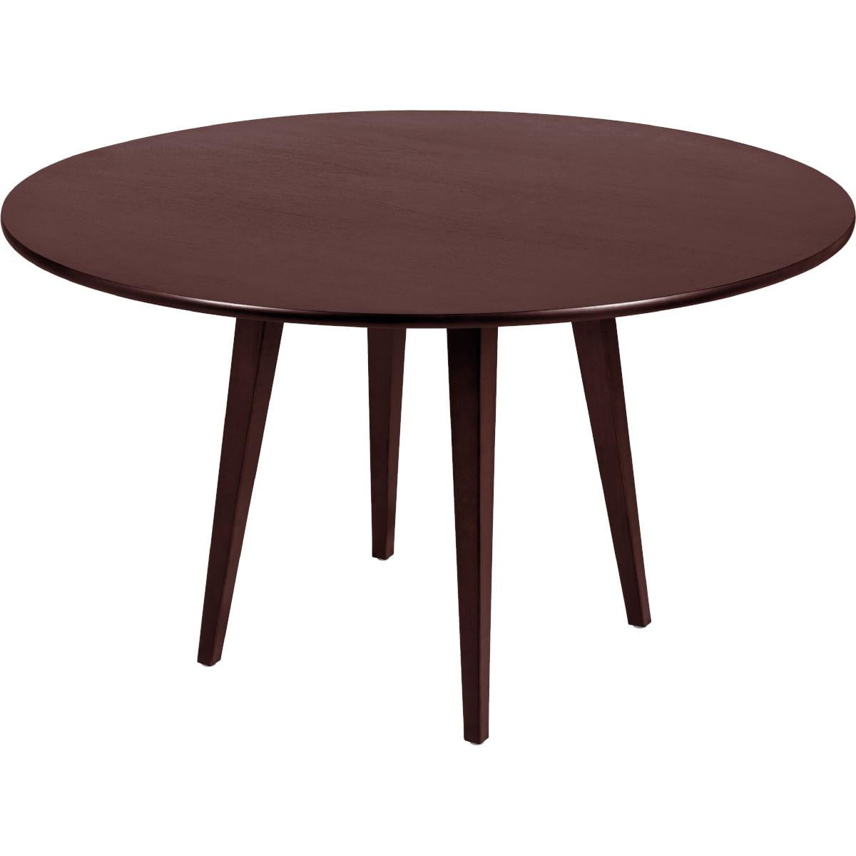 Mesa Redonda Tramontina London em Madeira Tauarí Envernizado Castanho Escuro 150 cm