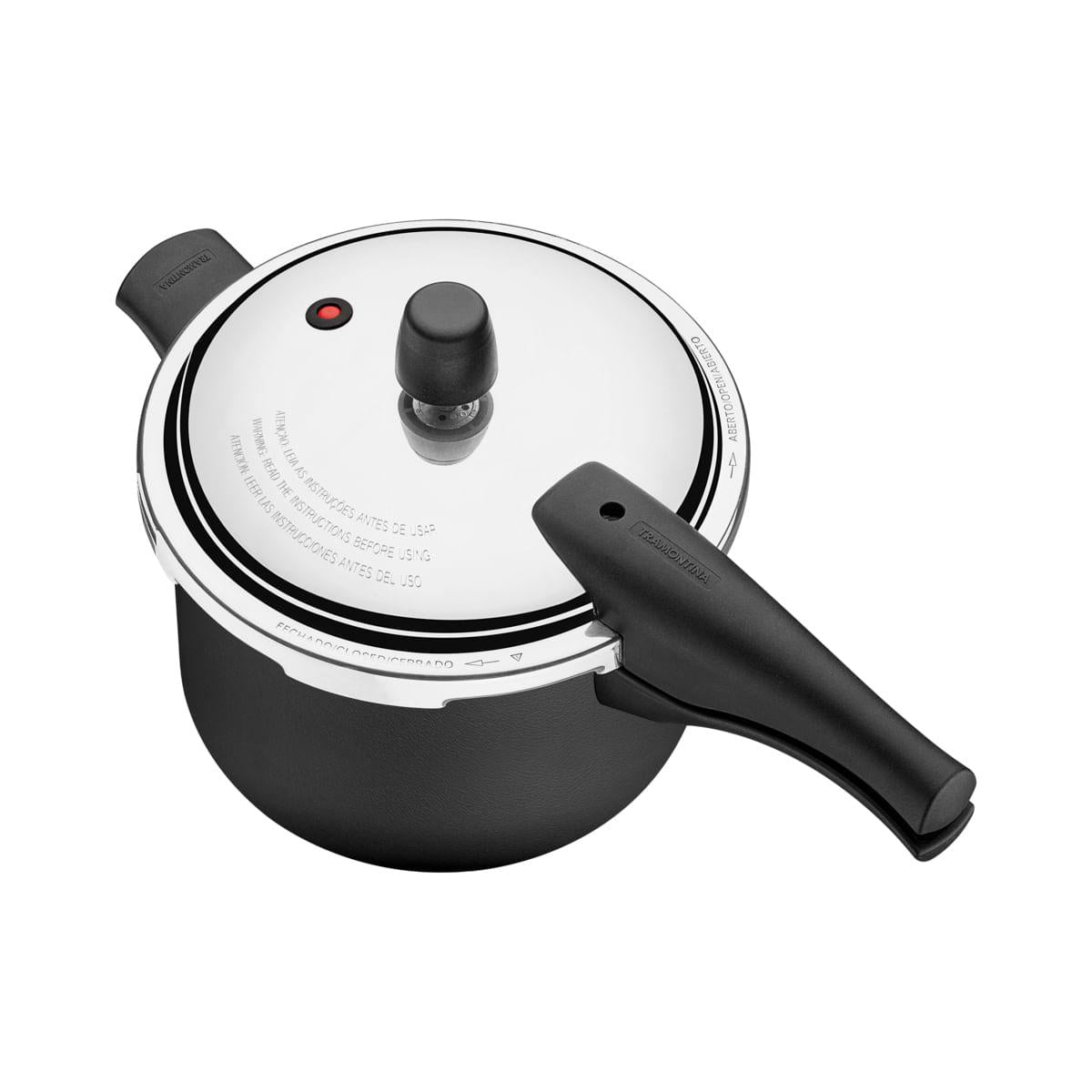 Panela de Pressão Tramontina Vancouver em Alumínio Antiaderente Starflon Max Grafite 20 cm 4,5 L