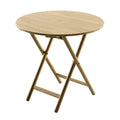 Mesa Dobrável Redonda Tramontina Bossa 80x75 cm em Madeira Tauari Natural