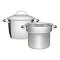 Jogo Cozi-Pasta Tramontina Allegra em Aço Inox com Fundo Triplo 2 Peças 20 cm