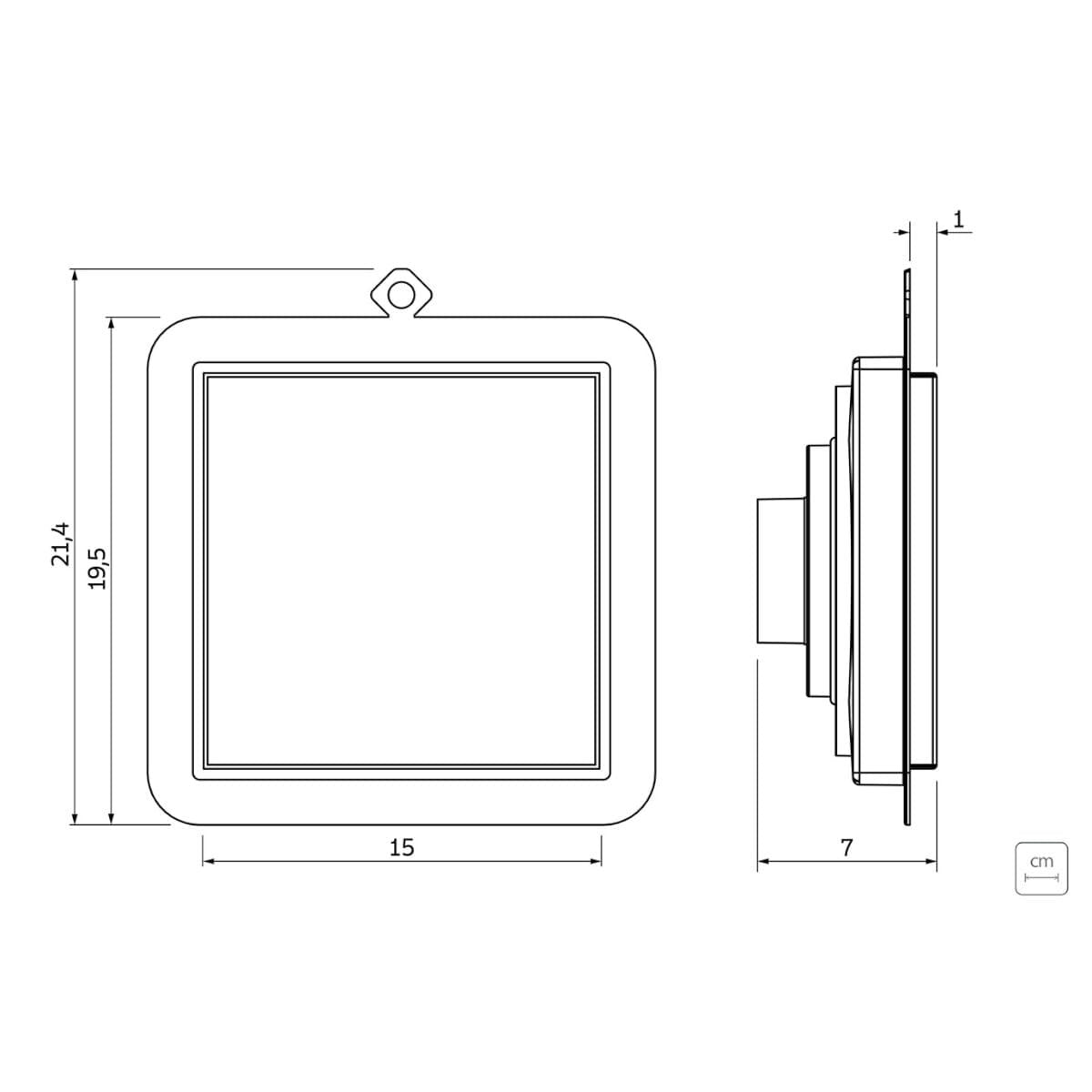 Ralo Tramontina Square em PVC com Tampa em Aço Inox 15 x 15 cm