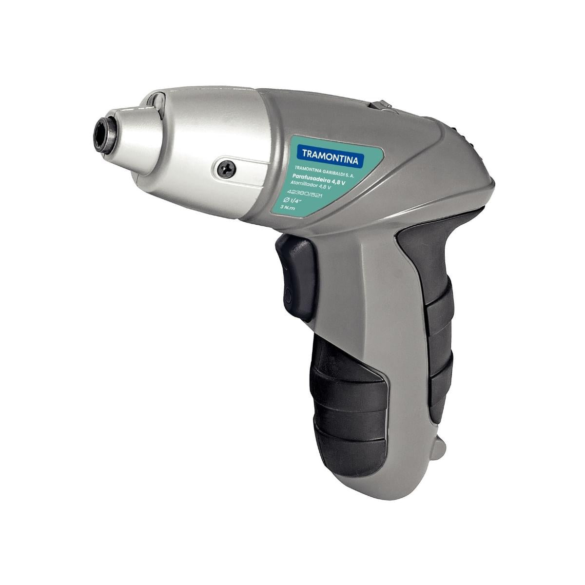 Parafusadeira Tramontina 4,8V a Bateria 21 Peças 1/4"