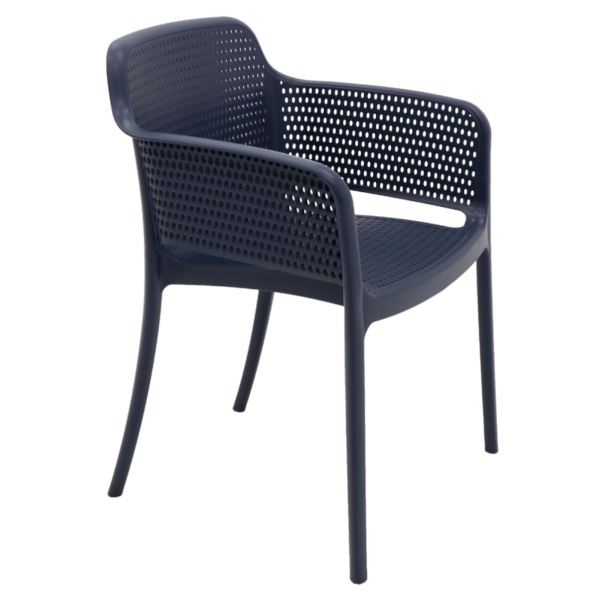 Cadeira Tramontina Gabriela Azul Navy em Polipropileno e Fibra de Vidro