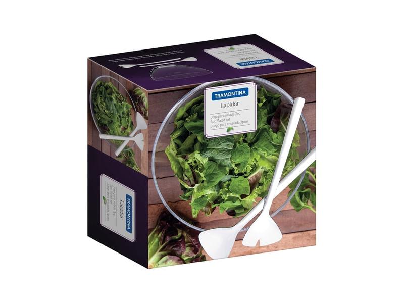 Jogo para Salada Cristal 3 peças Lapidar Tramontina 64550210
