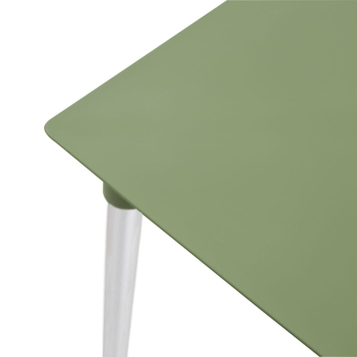 Mesa Tramontina Diana Verde Oliva 70cm em Polipropileno Pernas de Alumínio