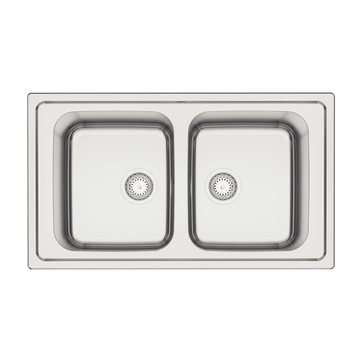 Cuba de Sobrepor Tramontina Marea Deep 2C 34 em Aço Inox Acetinado 86 x 50 cm Outlet