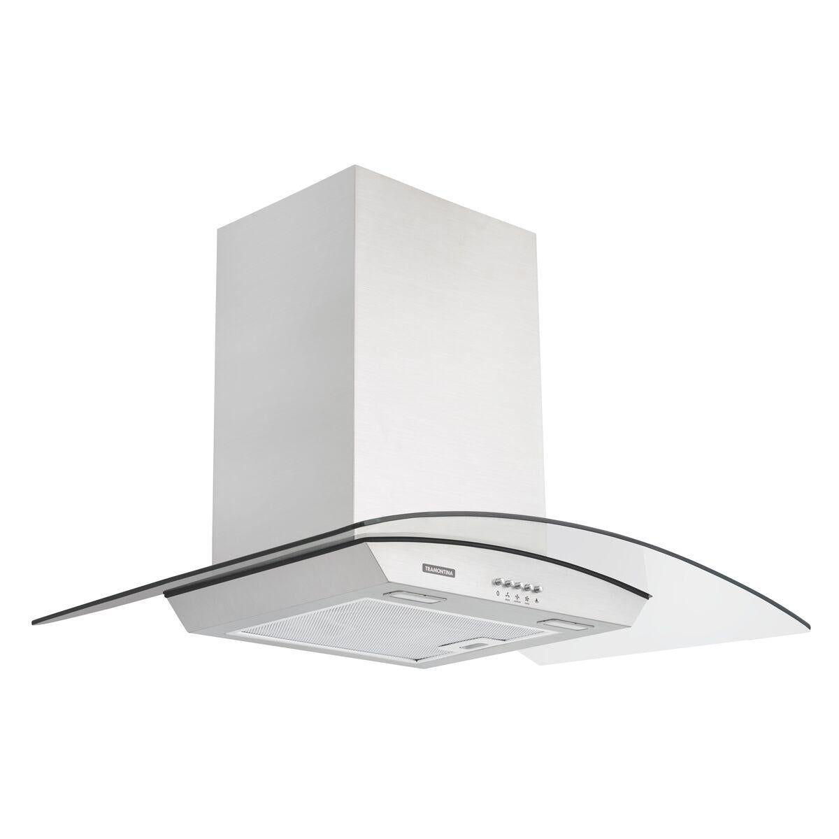 Coifa de Parede Tramontina New Vetro em Aço Inox e Vidro Temperado 80 cm 220 V