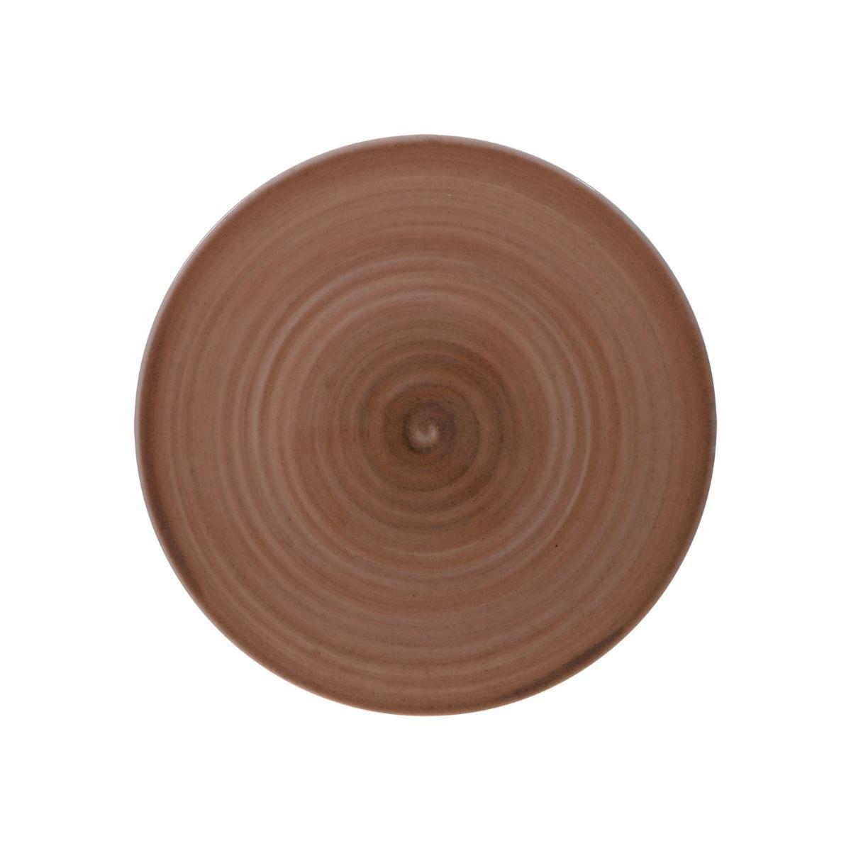 Prato Raso Tramontina Paraty Mocha em Porcelana 25 cm