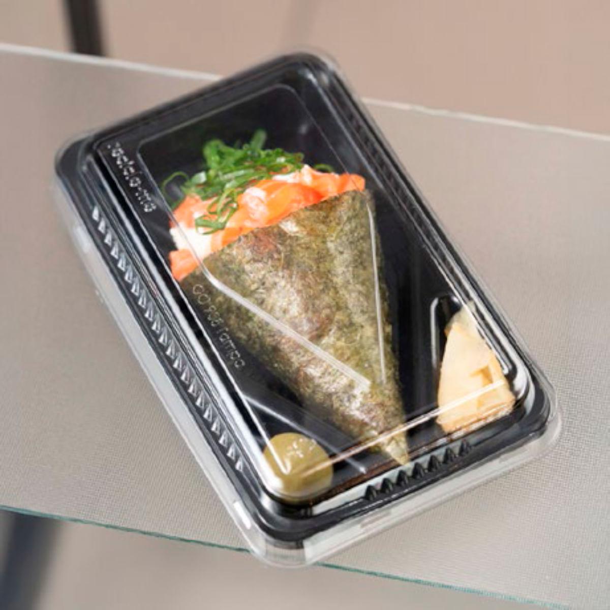 100un Embalagem Temaki Oriental GO908 510ml Preto Galvanotek
