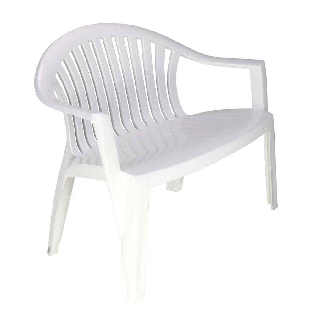 Banco Tramontina Leme 114 cm em Polipropileno Branco