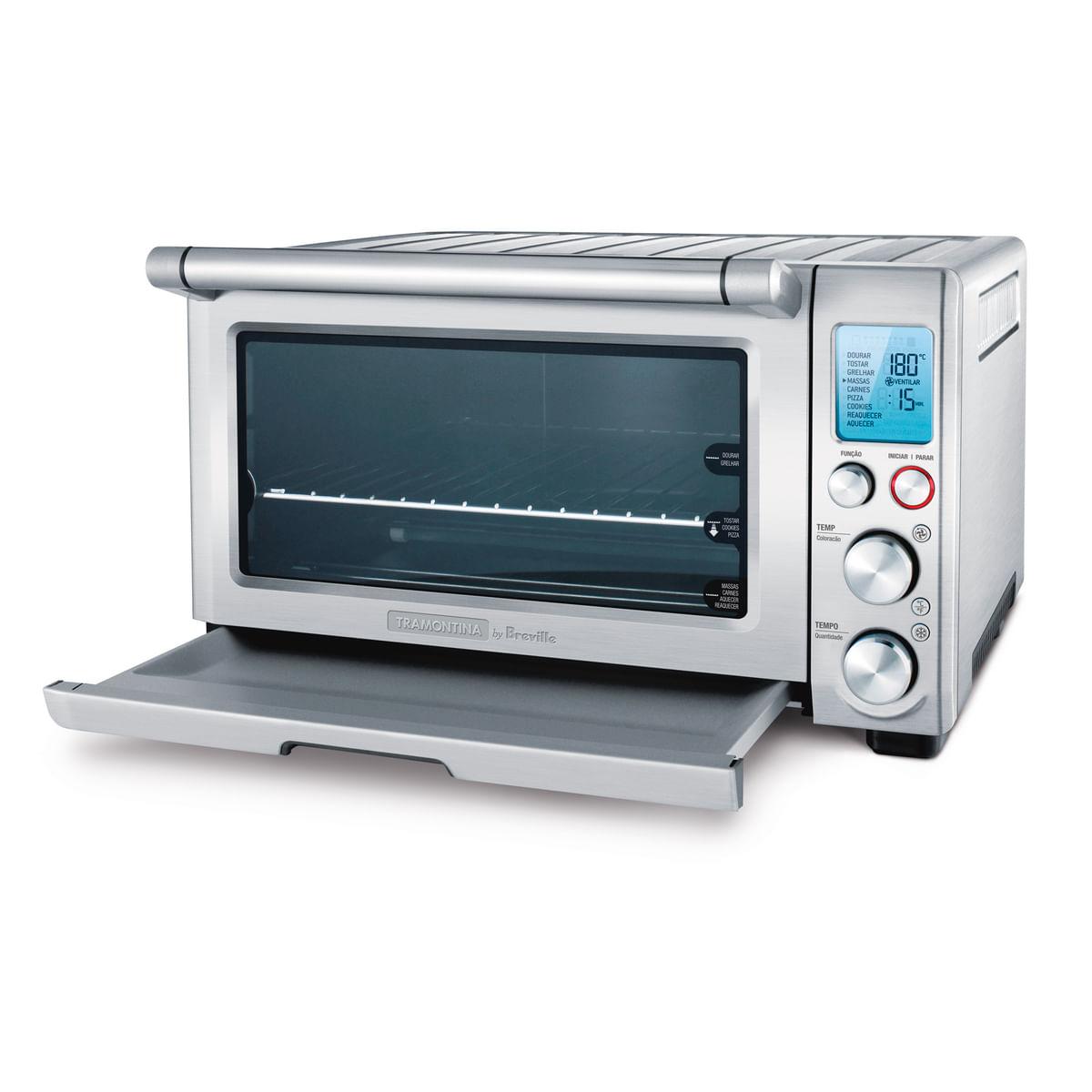 Forno Elétrico Tramontina by Breville Smart em Aço Inox 9 Funções 22 L 127 V