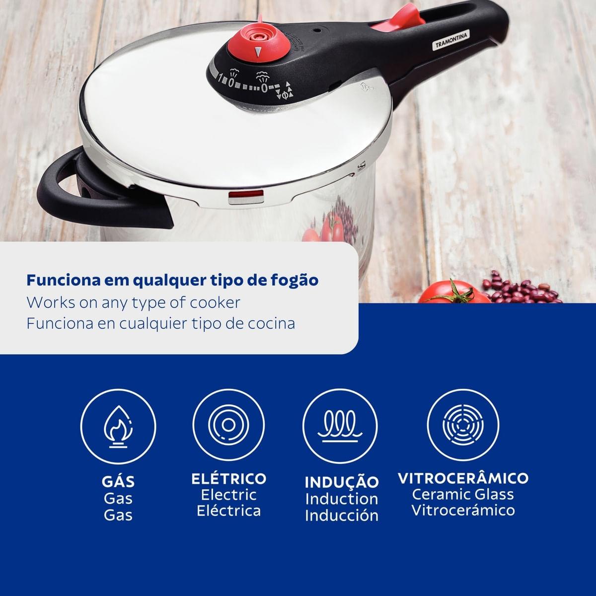 Kit Jogo de Panelas Tramontina Solar 7 Peças Aço Inox Indução