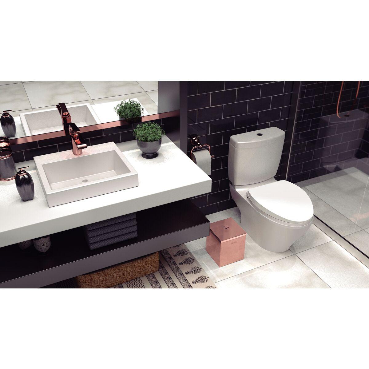 Lixeira Tramontina Luz 4,5 Litros em Inox com Revestimento Rose Gold a Base de Verniz OUTLET