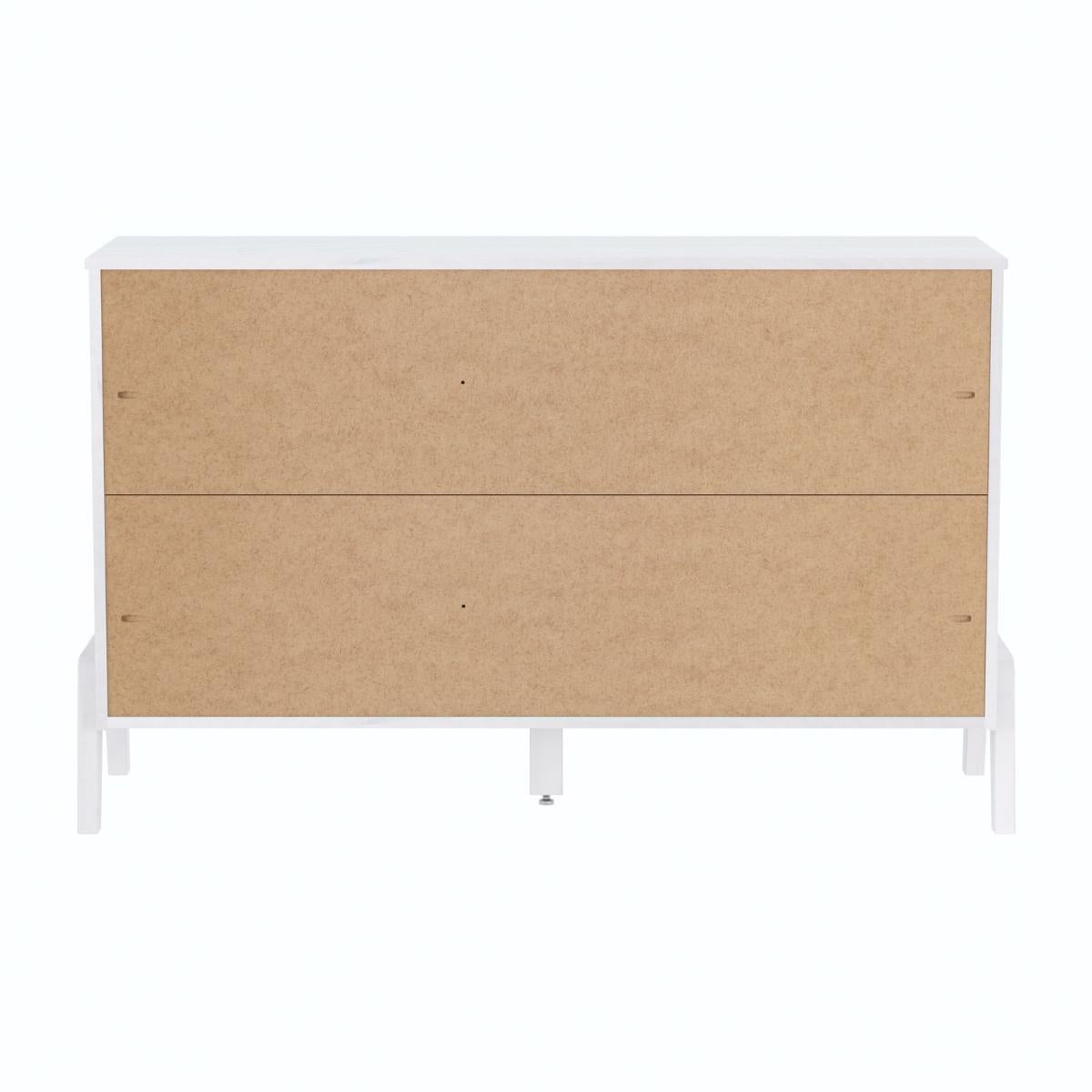Cômoda 6 Gavetas Veneza em Madeira Branco 119x40x76 cm Marin