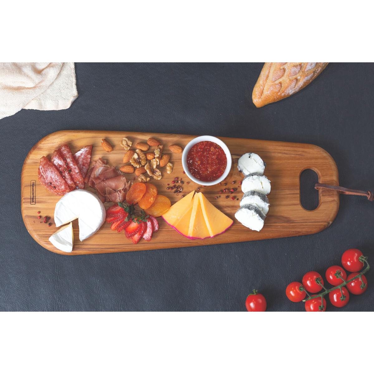 Tábua para Antepasto Tramontina Provence em Madeira Teca FSC 48x19 cm