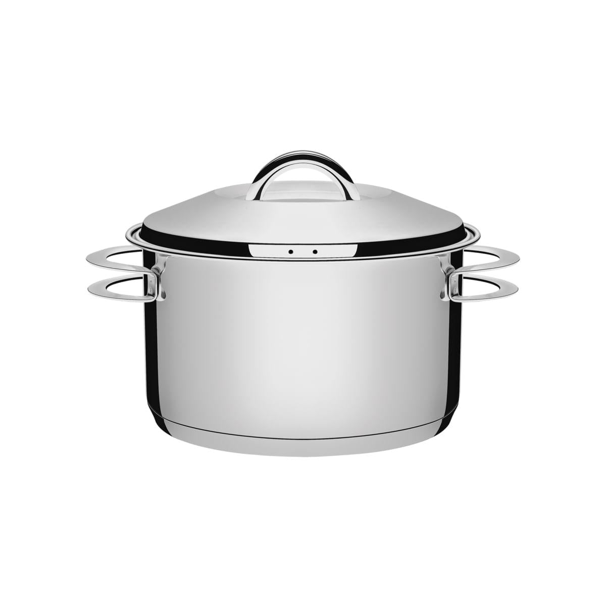 Caçarola Tramontina Solar Funda em Aço Inox Fundo Triplo com Tampa e Alças 24 cm 6,1 L