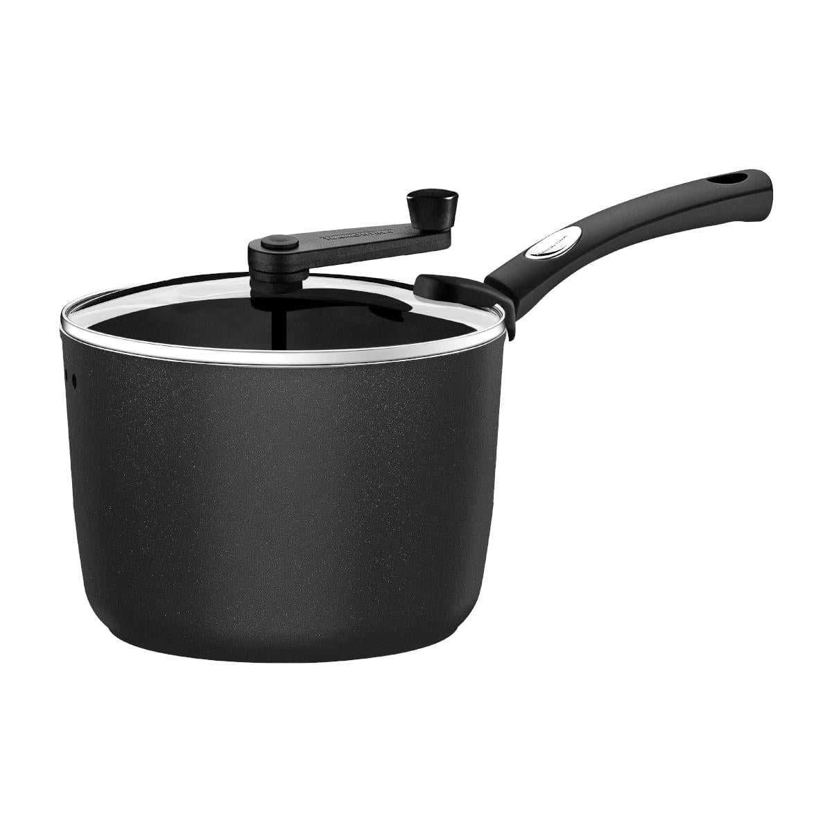 Pipoqueira Tramontina Mônaco Alumínio Indução Starflon 22 cm 5,4 Litros Preto