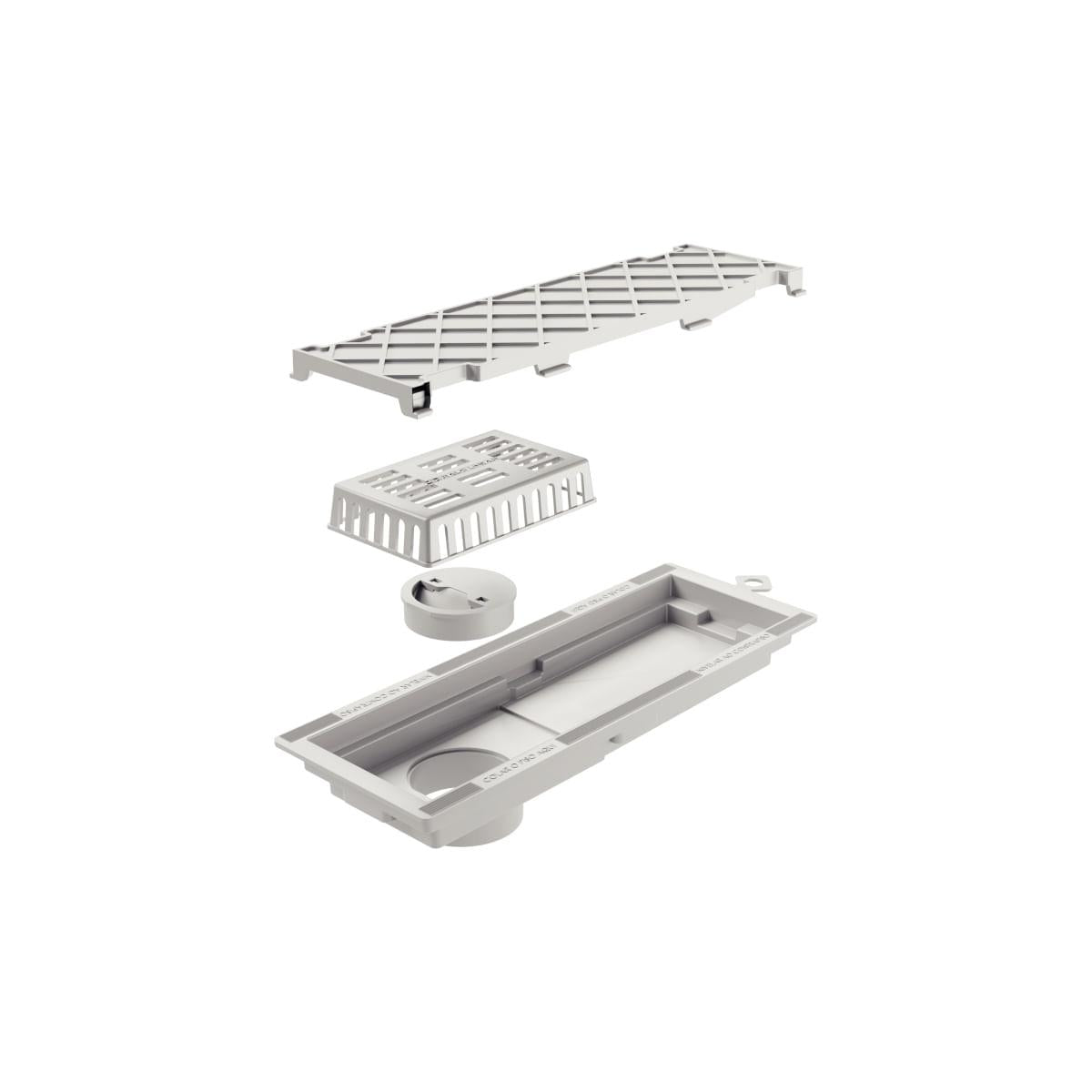 Ralo Oculto Tramontina Slim Hide em PVC 25 x 7 cm