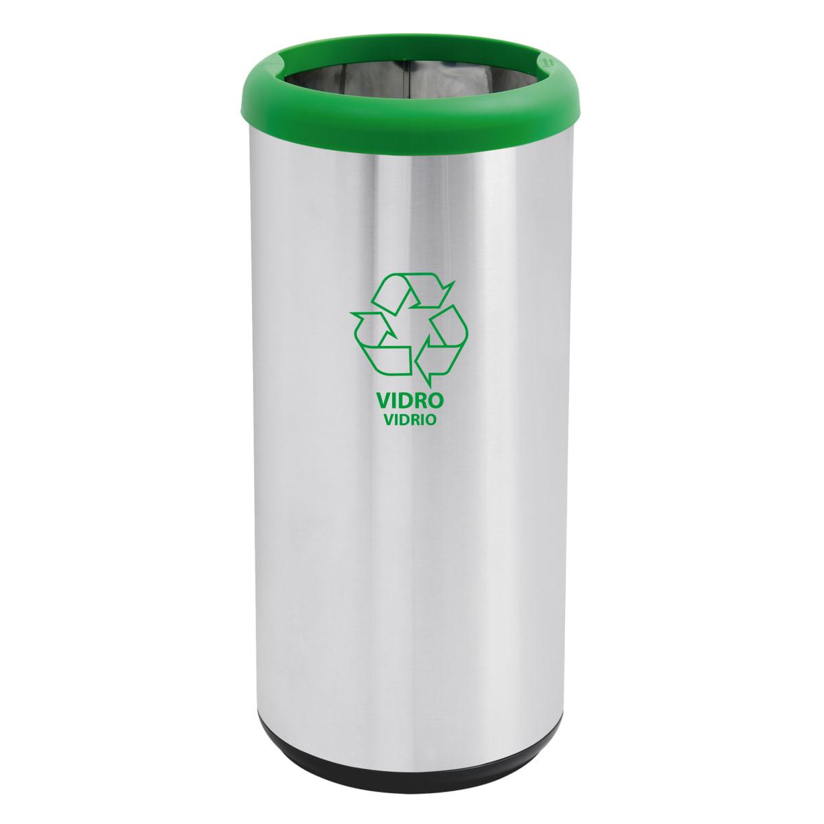 Lixeira Inox Tramontina 40 Litros Cápsula Selecta Plus Verde