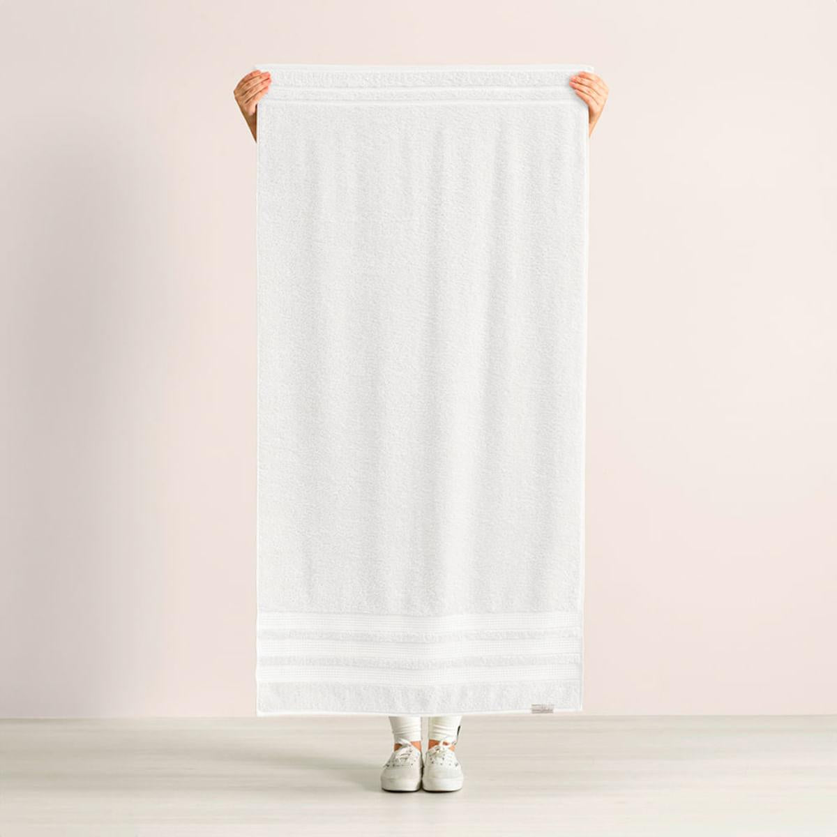 Toalha de Banho Karsten Fio Penteado 100% Algodão Suprema Branco 70x140 cm