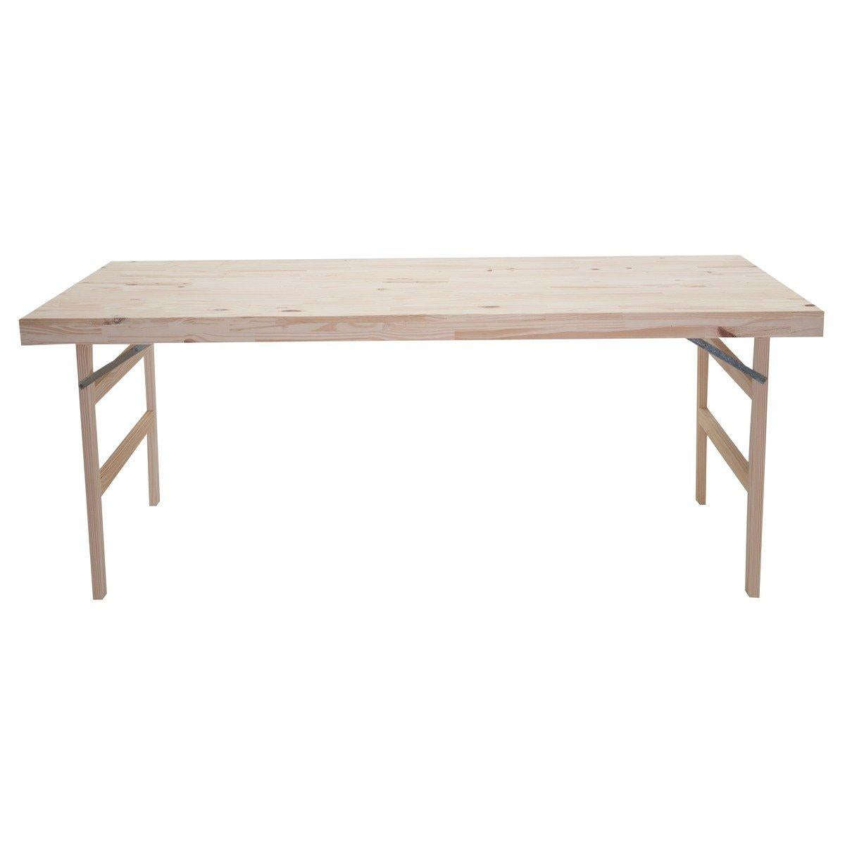 Mesa Tramontina Dobrável de Madeira Natural de Pinus 130 x 80 cm