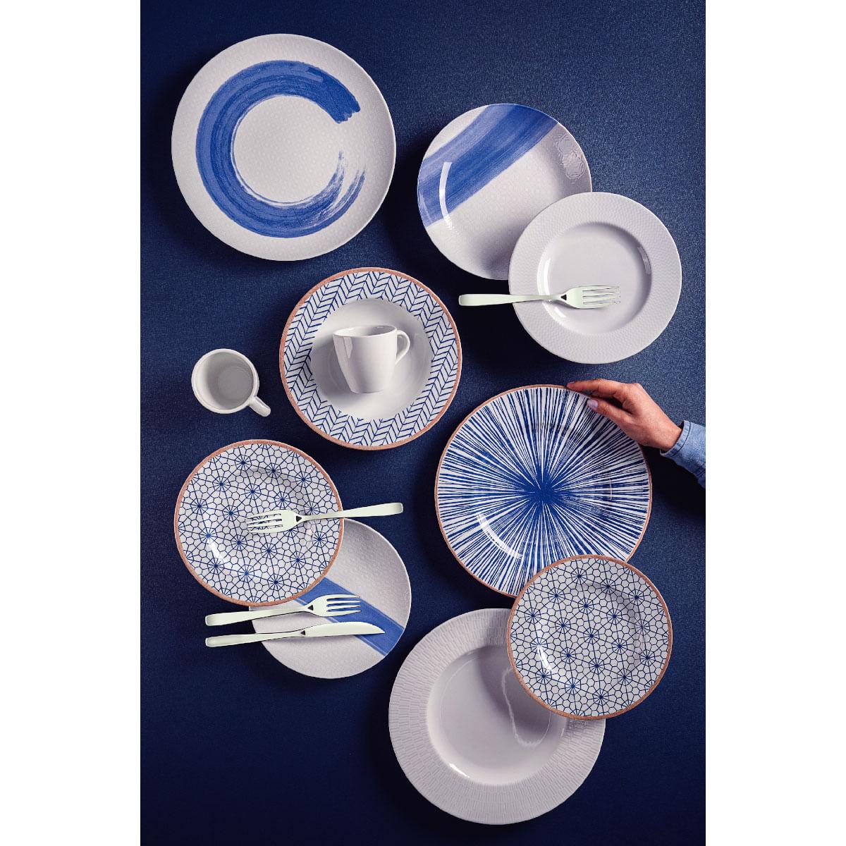 Aparelho de Jantar Tramontina Soho em Porcelana Decorada 30 Peças