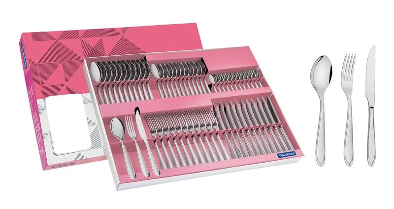 Faqueiro Aço Inox 60 Peças LAGUNA (Faca de Churrasco) Tramontina 66906784