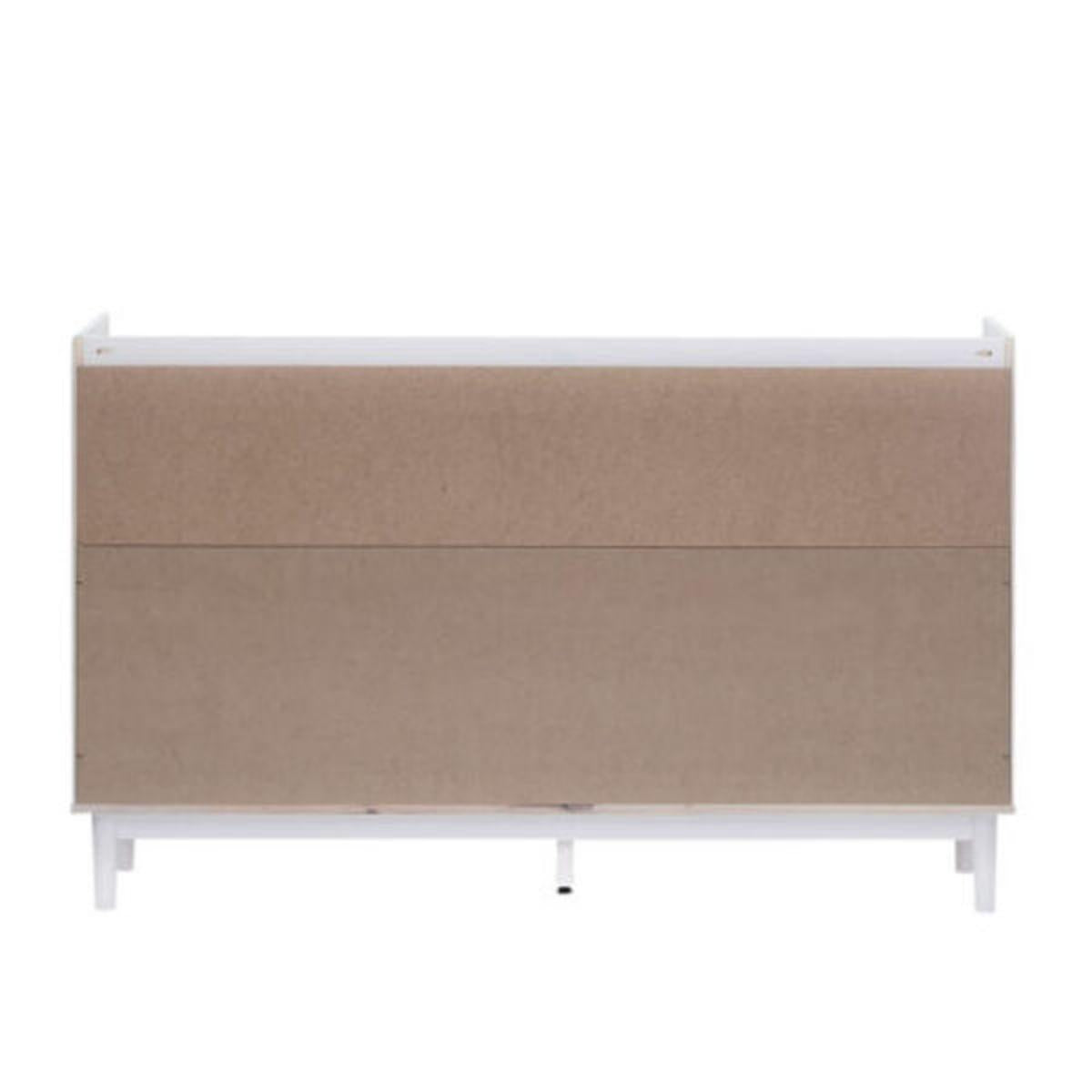 Cômoda 9 Gavetas Laca Branco em Madeira 150x43x92 cm Marin