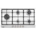 Cooktop a Gás Tramontina Penta Plus 5GX TRI HE Safestop 90 em Aço Inox e Trempes em Ferro Fundido