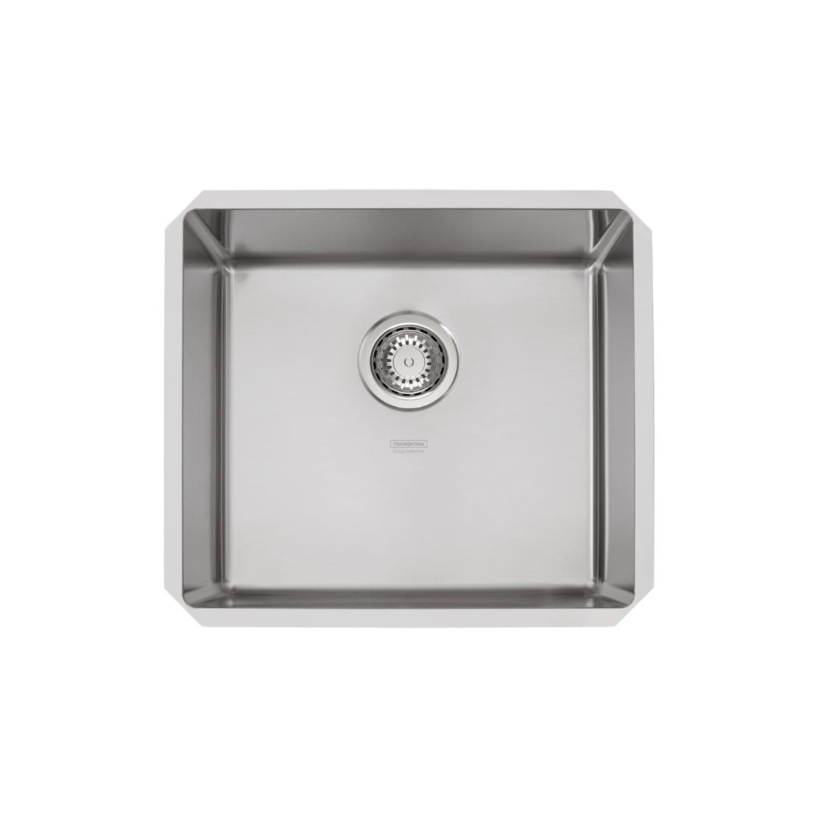 Cuba de Embutir Quadrum 45U Tramontina 45x40x20cm Aço Inox Acetinado Outlet