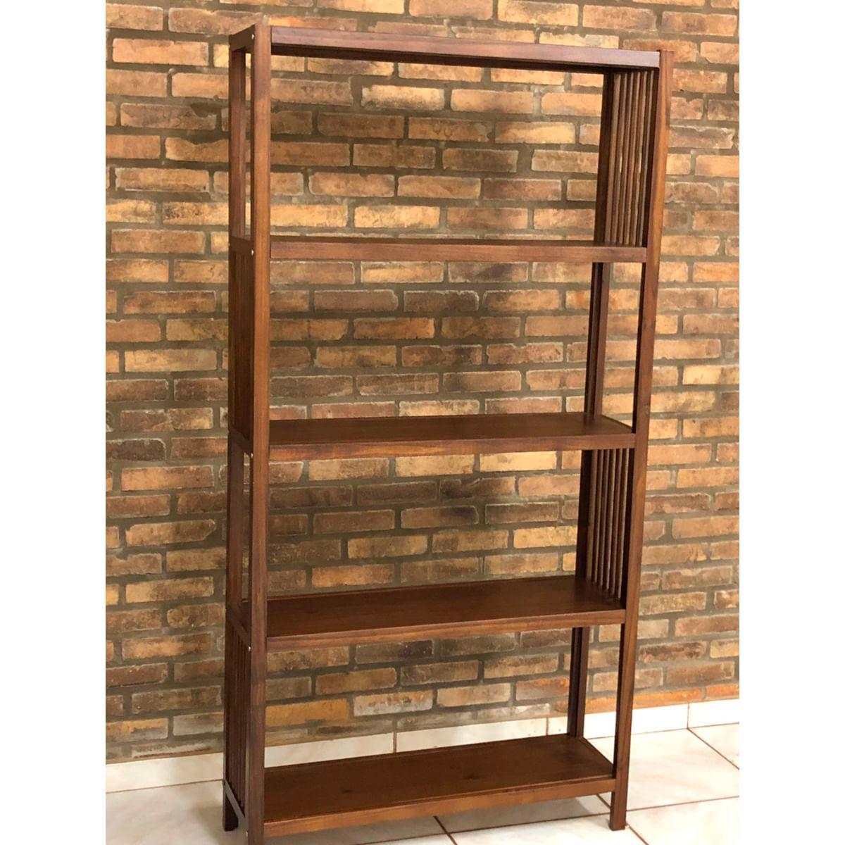 Estante Multiuso 5 Prateleiras 91 x 180 cm Castanho Escuro Delhi Tramontina