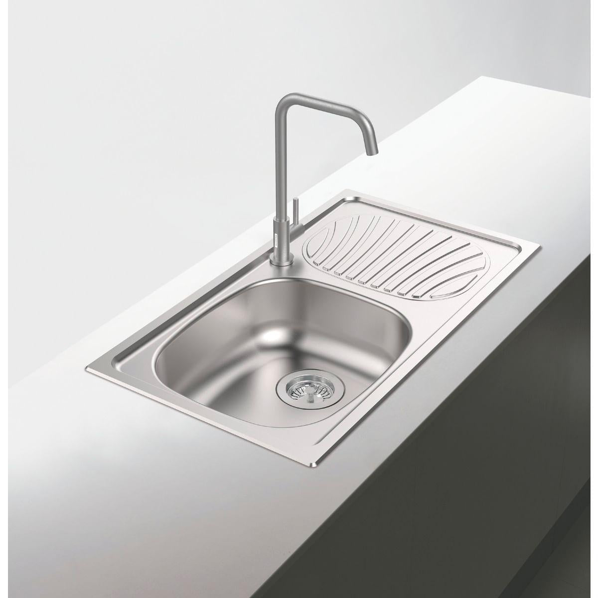 Cuba de Sobrepor Tramontina Alpha Inox Pré Polido 78 x 43 cm com Válvula 93840602