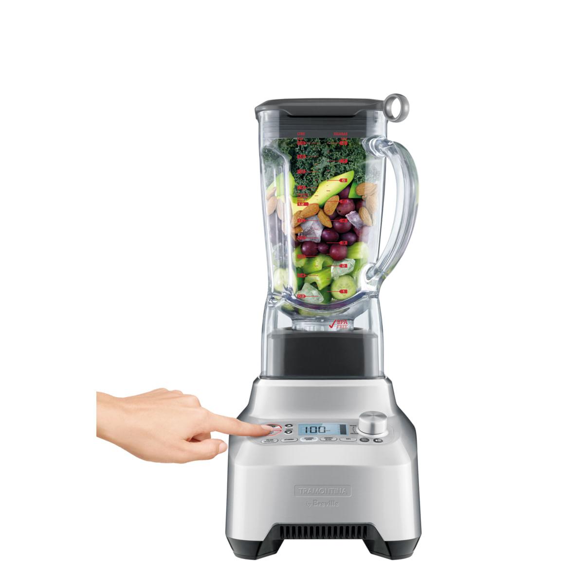Liquidificador Tramontina by Breville Pro Chef em Alumínio Fundido Fosco com Copo de Tritan 2 L 2000 W