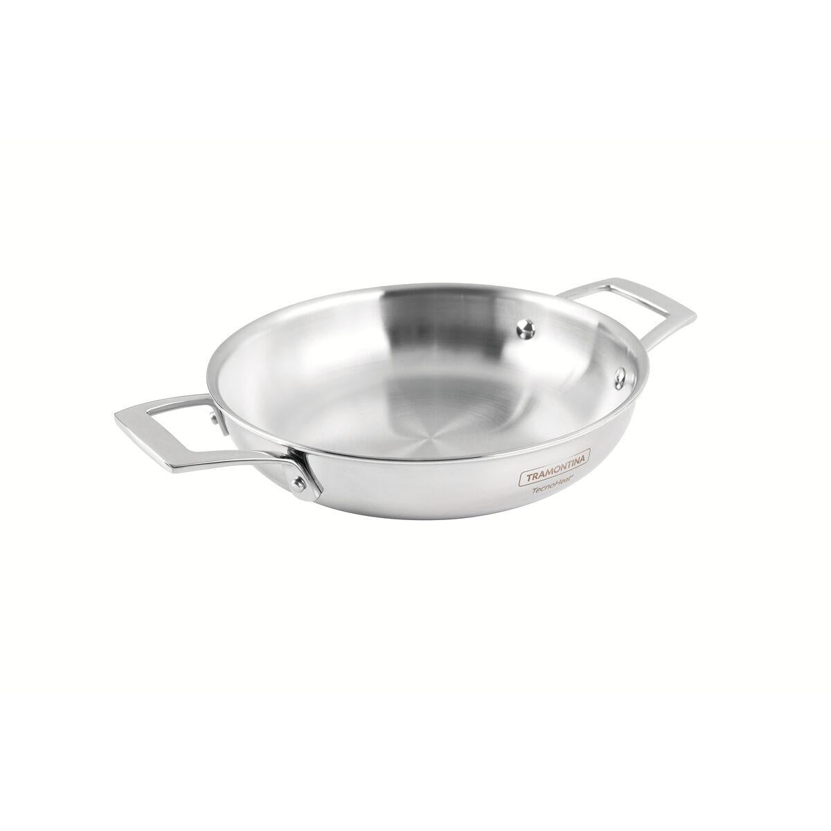 Frigideira Pergaminho Tramontina Aço Inox Corpo Triplo 20 cm 1,2 Litros
