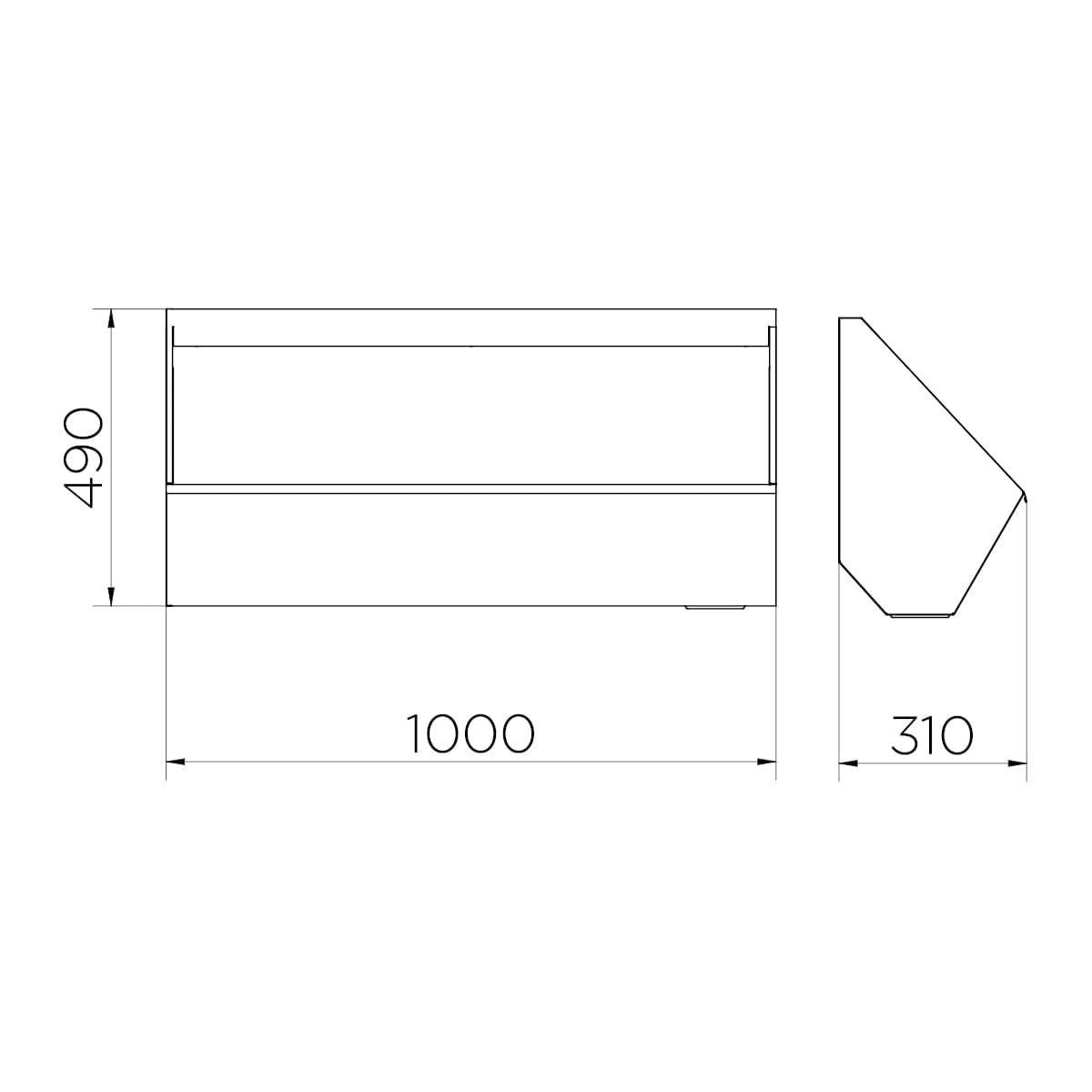 Mictório Coletivo 100 cm em Aço Inox Docol