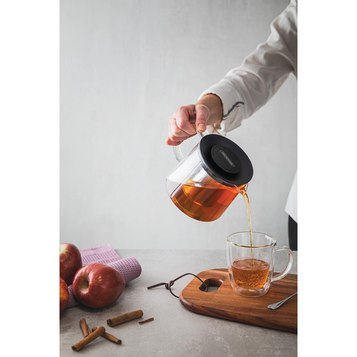 Bule para Chá Tramontina em Vidro e Aço Inox com Infusor 900 ml