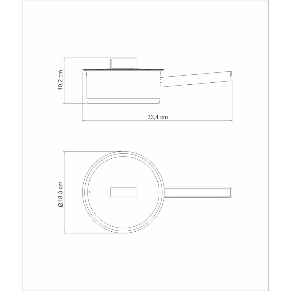Panela Tramontina em Aço Inox Perfil Fundo Triplo 16 cm 1,4 Litros