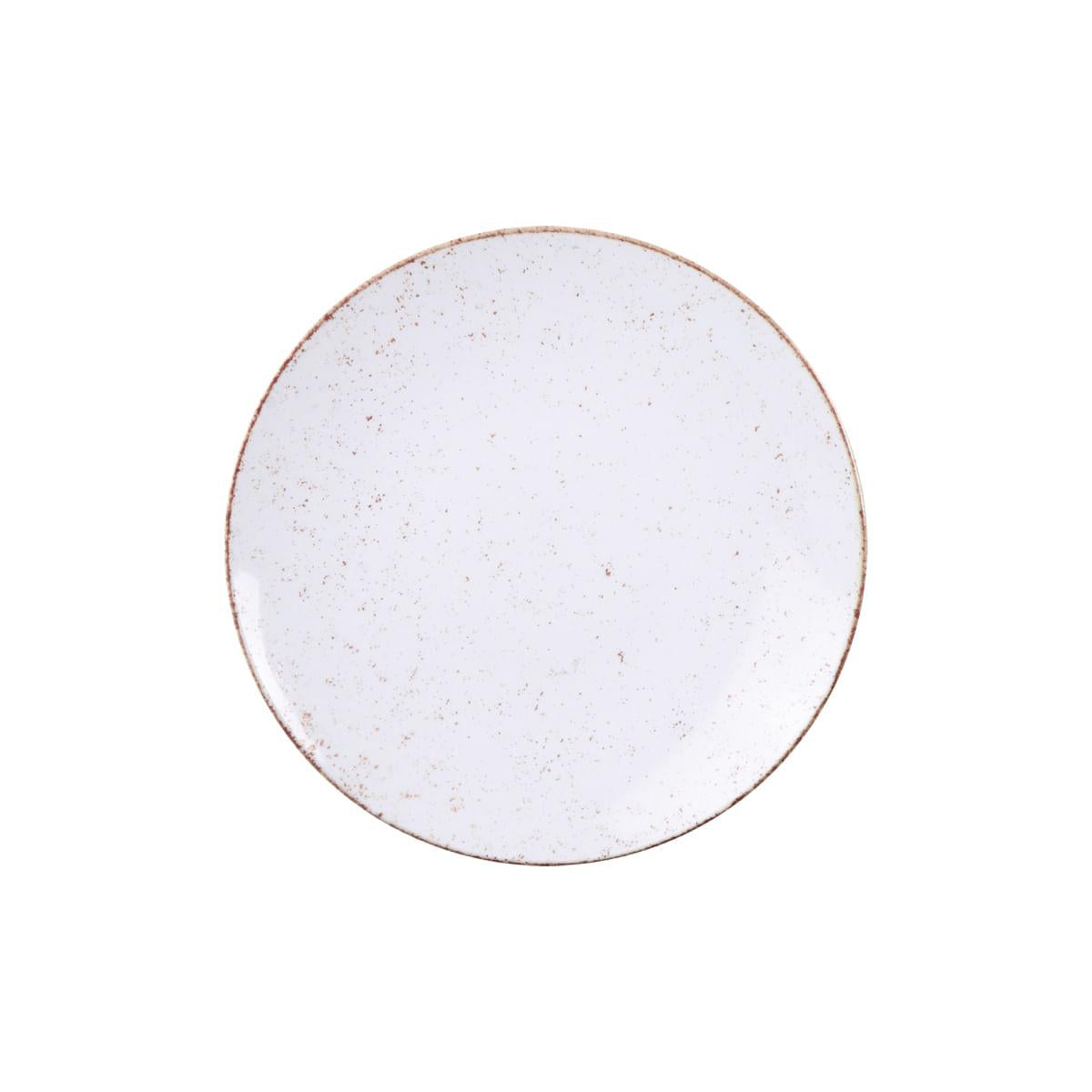 Prato Sobremesa Tramontina Rústico Marrom em Porcelana Decorada 21 cm