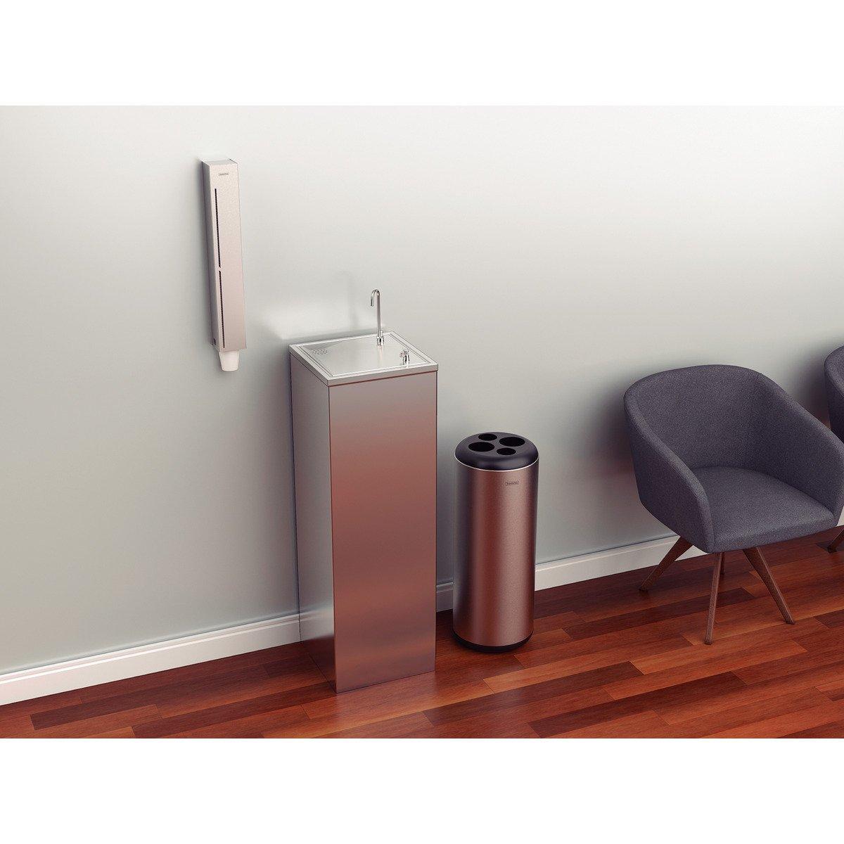 Suporte para Copos Descartáveis Tramontina em Aço Inox com Acabamento Scotch Brite