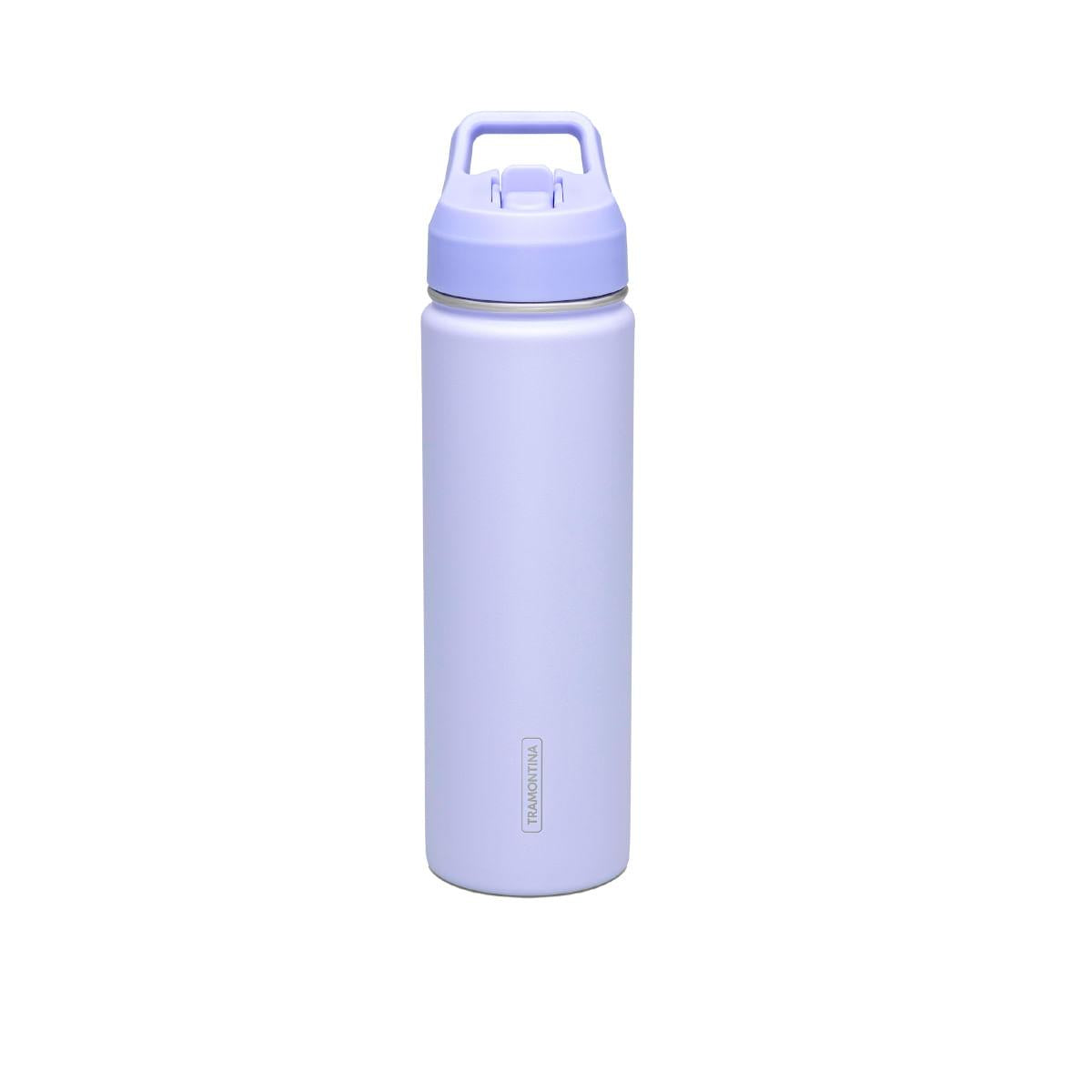 Garrafa Térmica Tramontina 650 ml Lilás com Canudo
