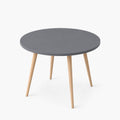Mesa Jantar Sofia Redonda 80cm Versato 18mm Pés de Madeira Natural Marin