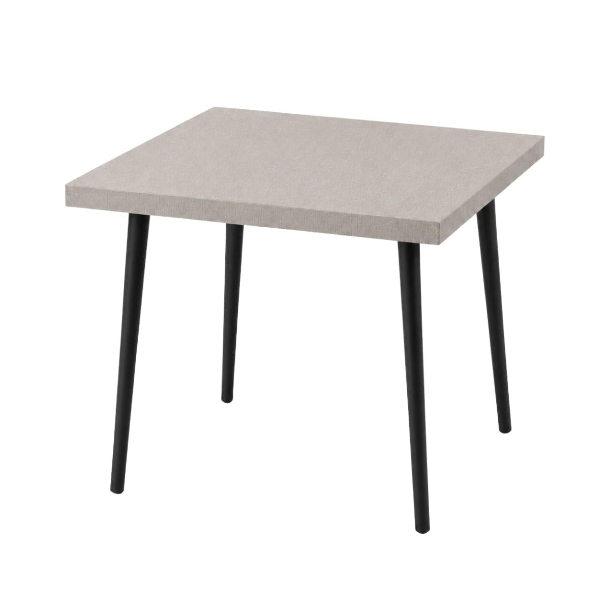 Mesa Jantar Quadrada Safira 70cm MDF Camurça Pés Pretos