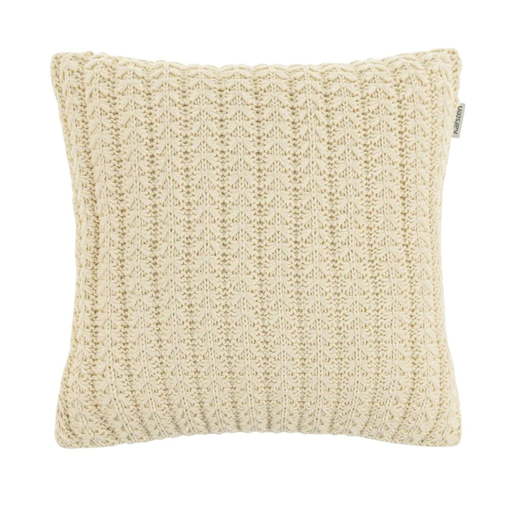 Almofada Decorativa de Tricô Diana 45x45cm Giz Karsten