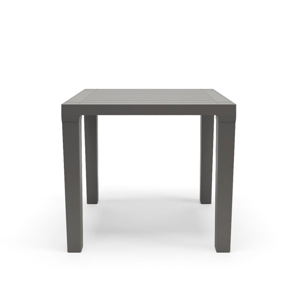 Mesa Niala Quadrada Cinza Basalto 80cm em Polipropileno Plaxmetal