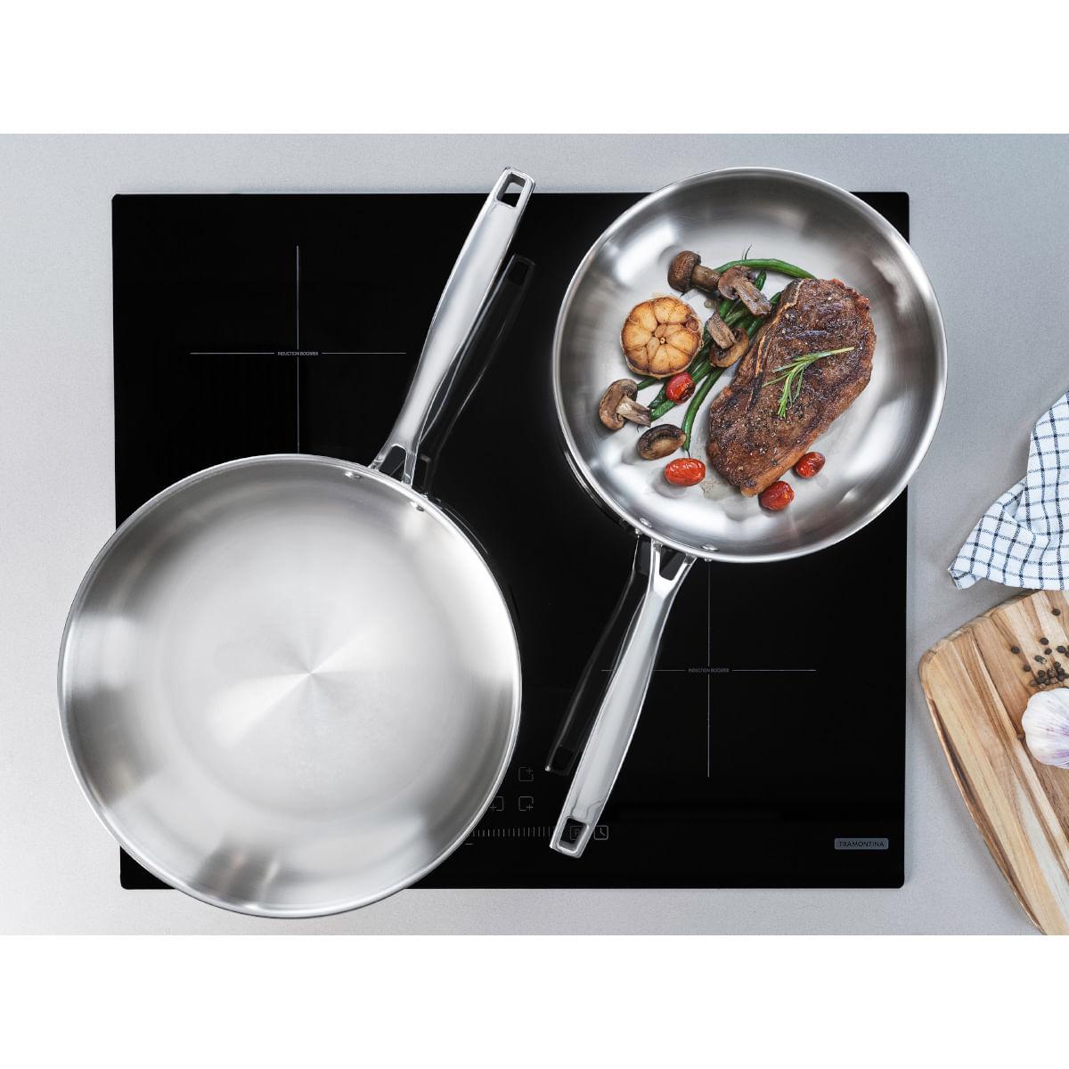 Frigideira Tramontina Grano Aço Inox e Corpo Triplo 30 cm 3,4 L