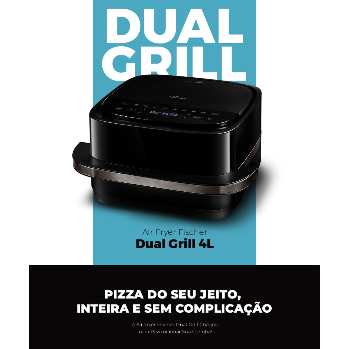 Air Fryer Fischer Dual Grill Preto 4 litros 220V