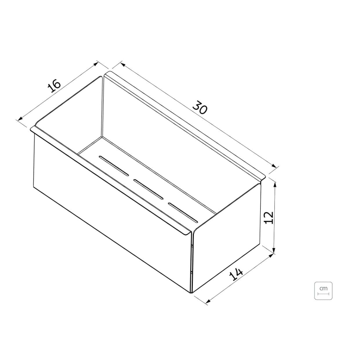 Escorredor Profundo Tramontina em Aço Inox Scotch Brite para uso no Canal Organizador 30 x 15 cm