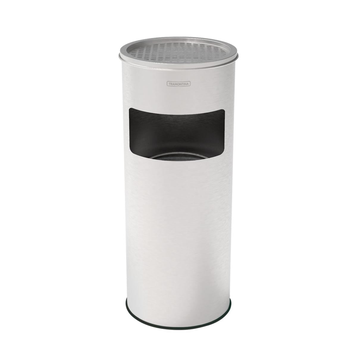 Lixeira Inox Tramontina Cinzeiro Acabamento Scotch Brite 11 L OUTLET