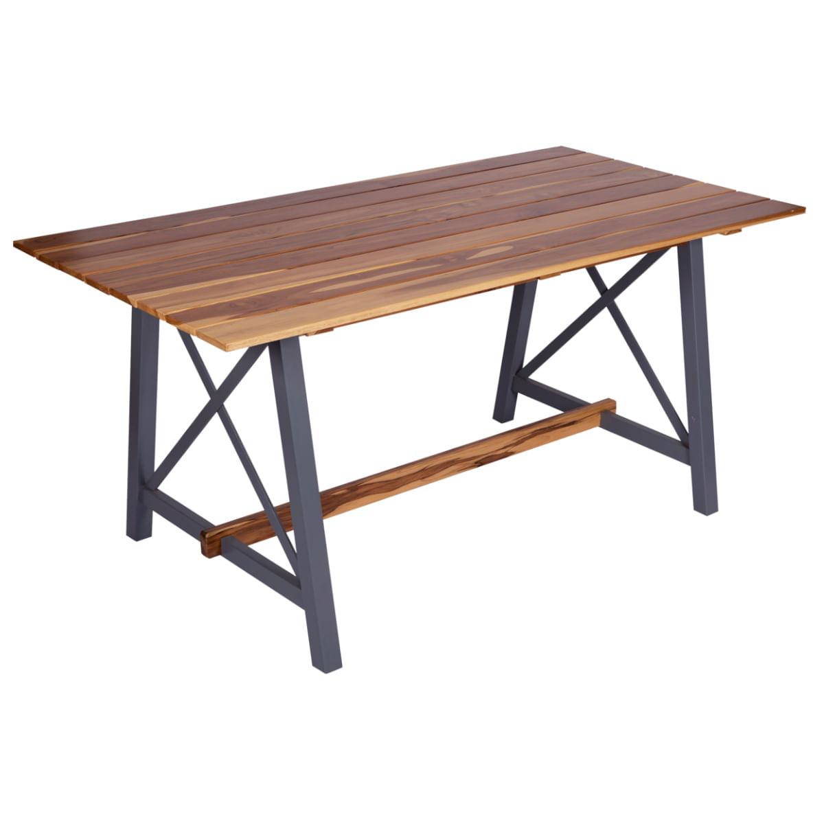 Mesa Retangular Tramontina Mistral em Madeira Teca e Tauari com Acabamento Verniz Incolo 160 x 84 cm