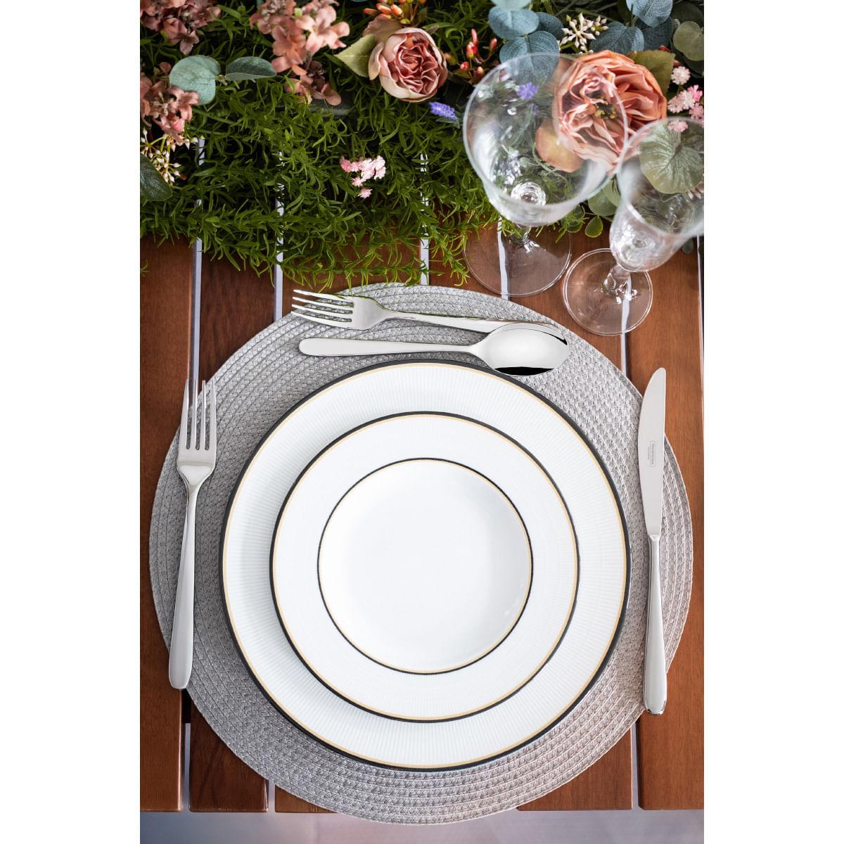 Aparelho de Jantar Tramontina Sienna em Porcelana Decorada 30 Peças